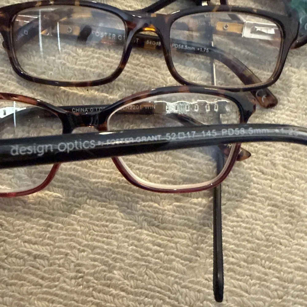 LOT of 7 Foster Grant Designer Eyeglasses Frames Only Eyewear- Variety of Styles